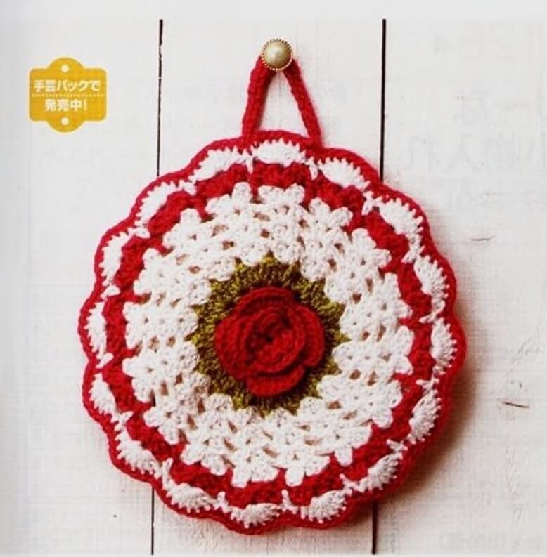 Kitchen pot holder quick and easy crochet pattern JPCrochet