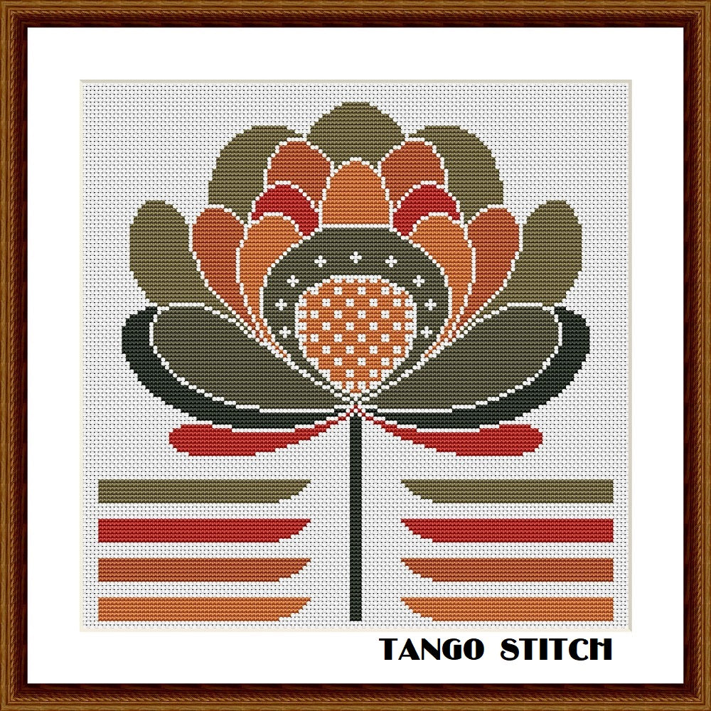 趣味・スポーツ・実用 CONTEMPORARY DANISH CROSS-STITCH DESIGN Modern Interior Cross Stitch, Living Room Scene Embroidery, Hand