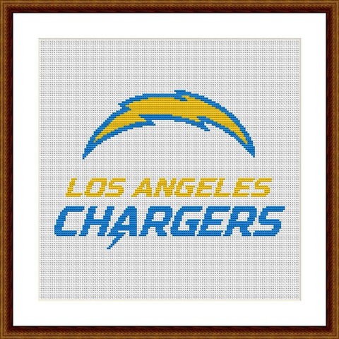 Los Angeles Chargers cross stitch pattern