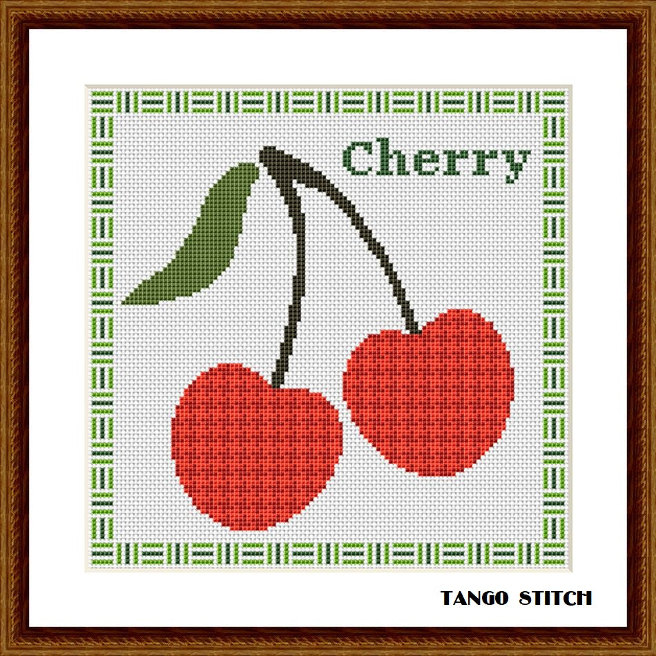 Grape easy kitchen art cross stitch ornament pattern