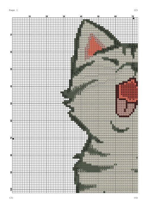 Artecy #11484 Cute Cat - Cross Stitch Pattern - NIP