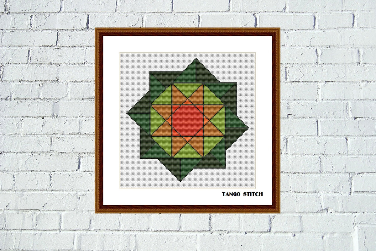 Red and green cross stitch ornaments pattern – JPCrochet