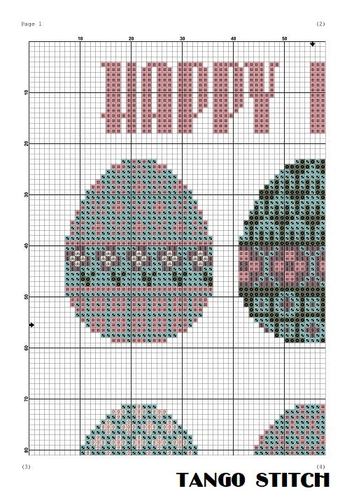 Ornament Happy Easter cross stitch embroidery pattern – JPCrochet