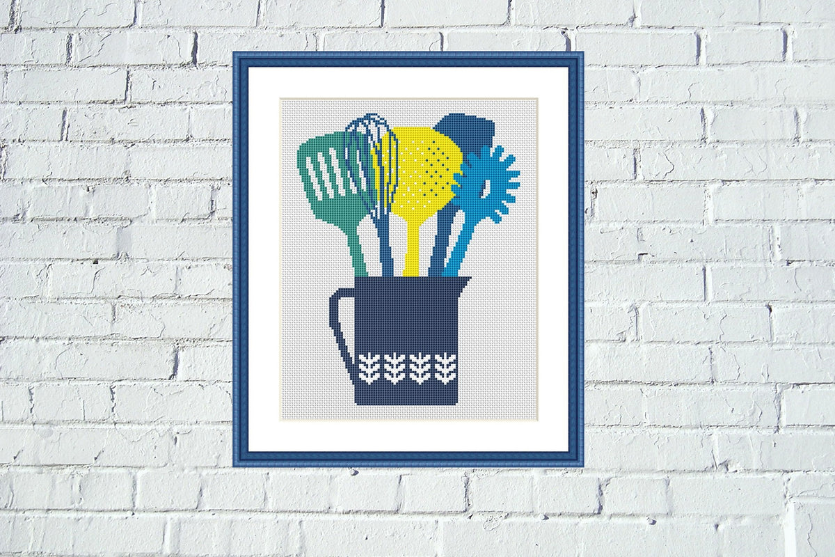 Holiday Kitchen Utensils Cross Stitch Pattern – Daily Cross Stitch