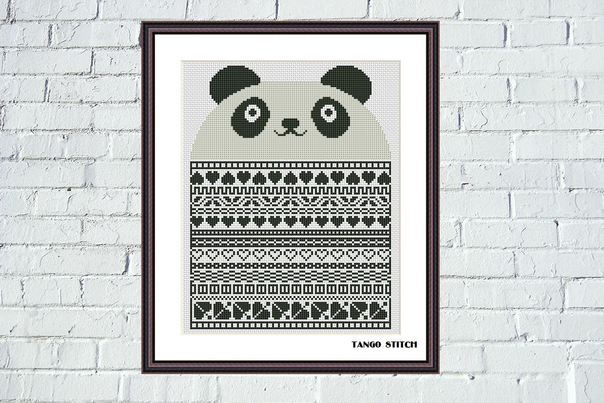 Panda ornaments cute animals cross stitch pattern – JPCrochet