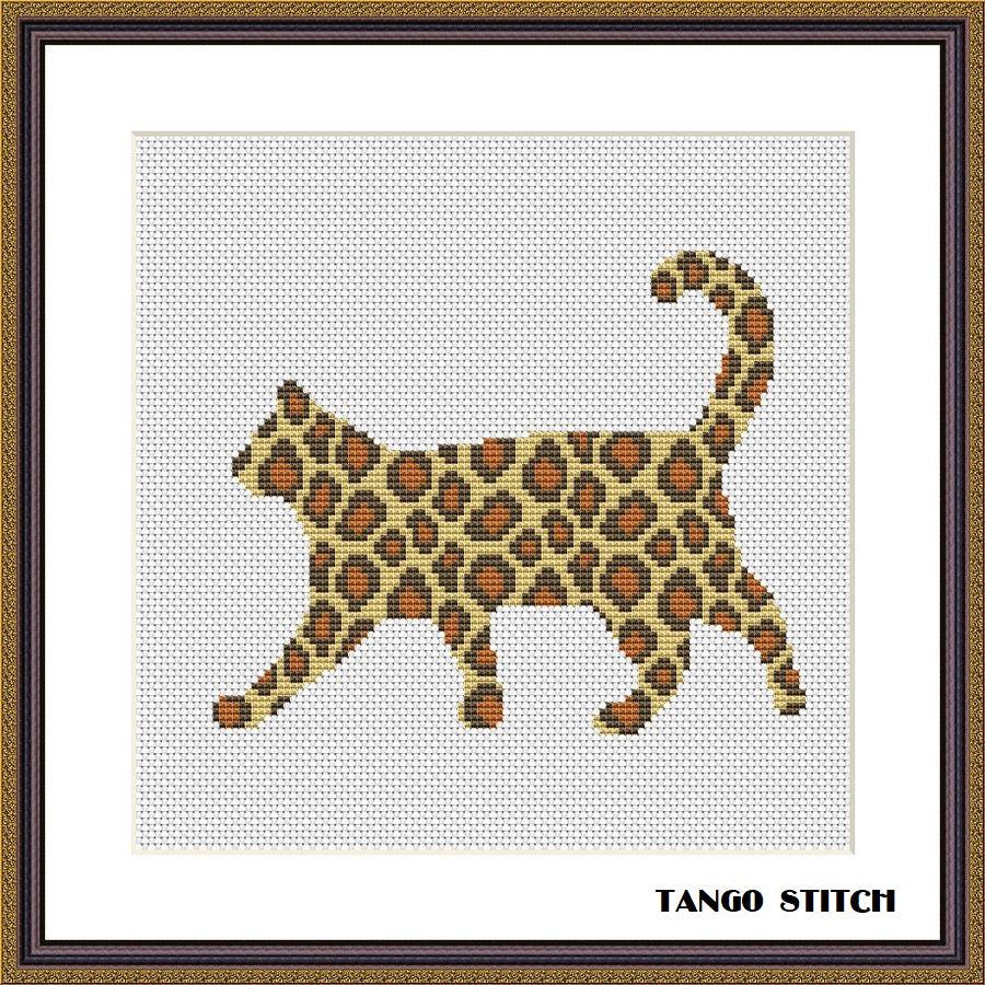 Diana Leopard Light stitch panther cat print pattern monogram Font