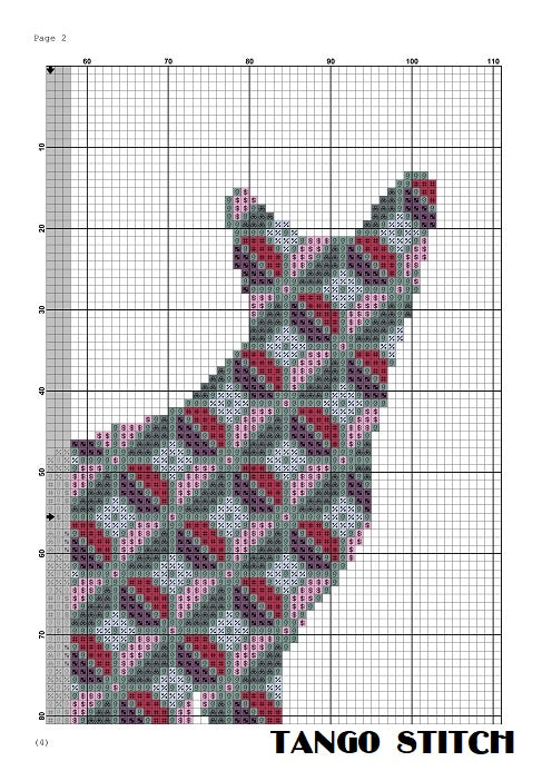 Easy cat ornament cross stitch embroidery pattern – JPCrochet