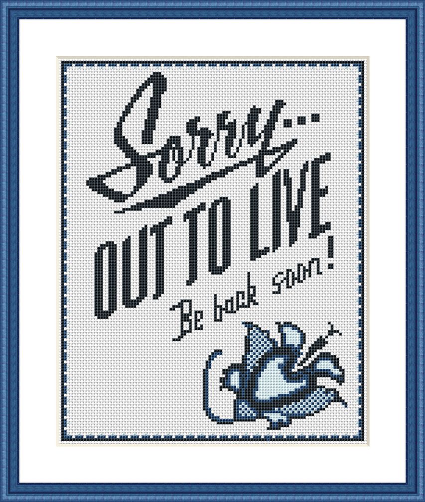 Life is simple. Just add water funny cross stitch pattern – JPCrochet