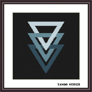Triangles free geometric cross stitch pattern