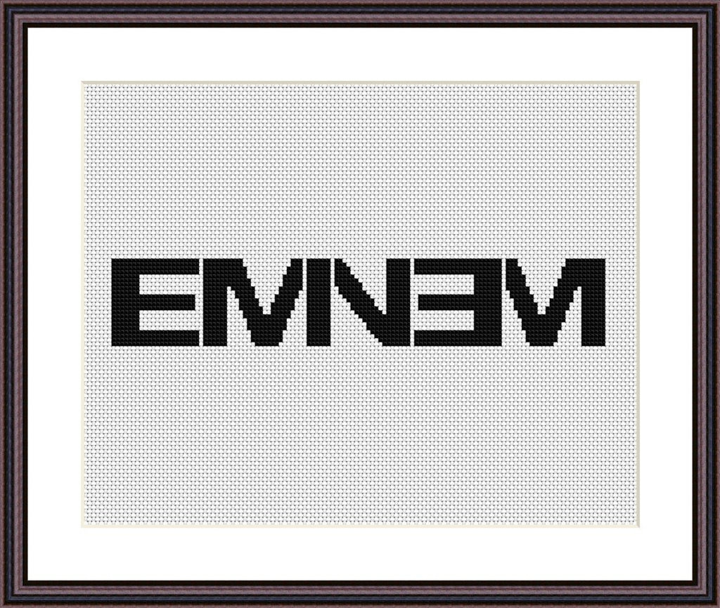 Eminem cross stitch embroidery