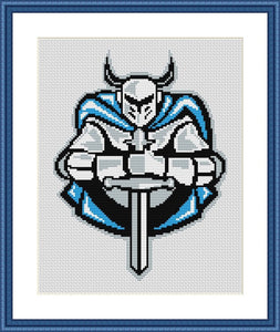 Medieval knight free cross stitch pattern