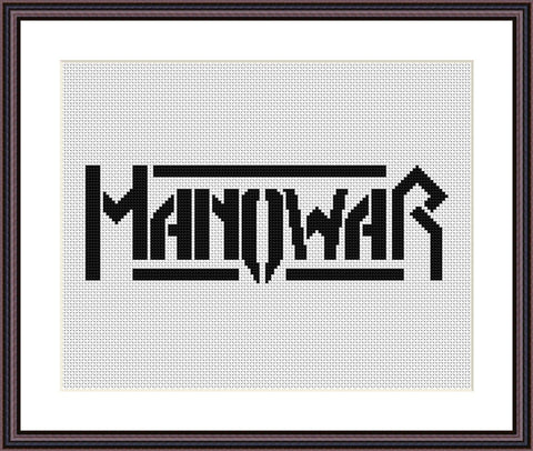 Manowar cross stitch embroidery pattern