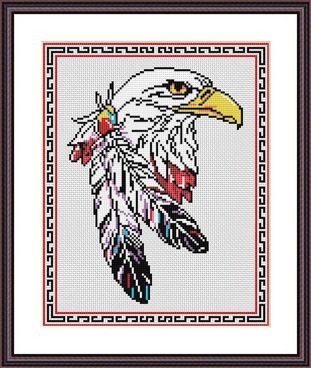 Eagle bird cute animals free cross stitch hand embroidery pattern