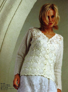 White crochet jacket easy pattern