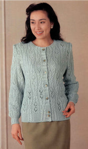 Beautiful grey cardigan knitting pattern
