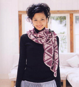 Triangle crochet motifs scarf pattern