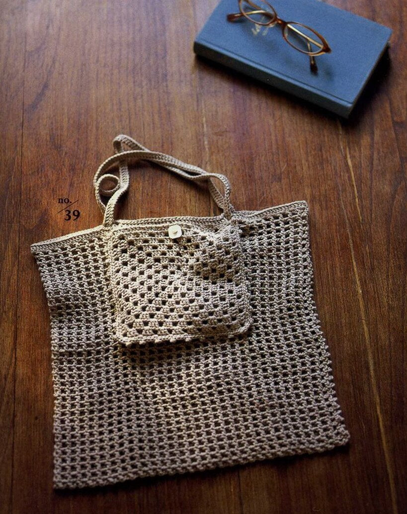 Easy crochet shopping bag pattern JPCrochet