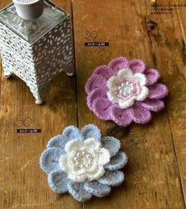 Cute flower brooch easy crochet pattern