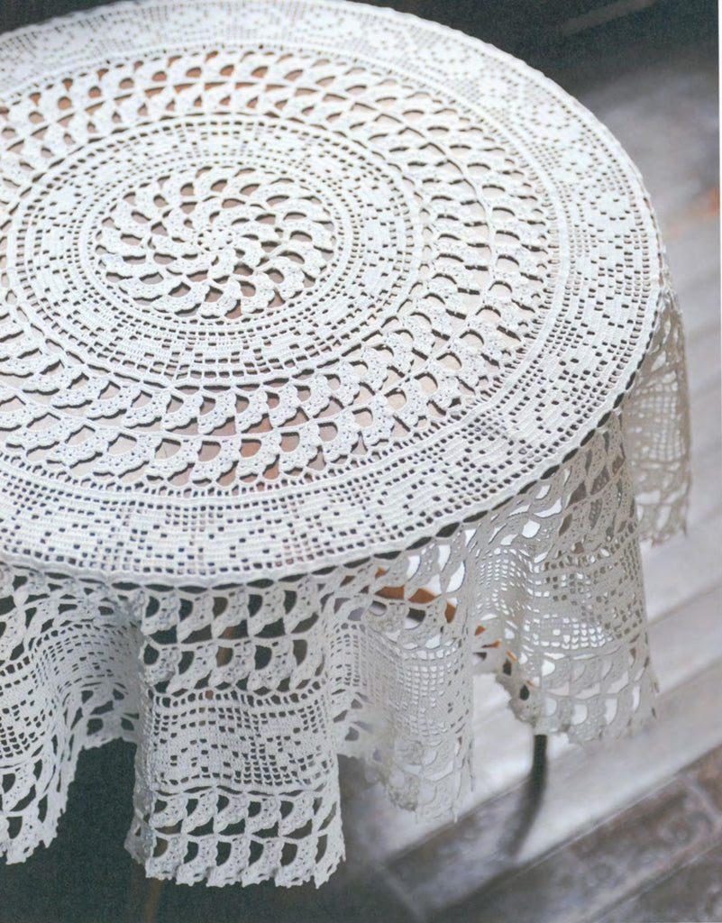 Elegant crochet tablecloth