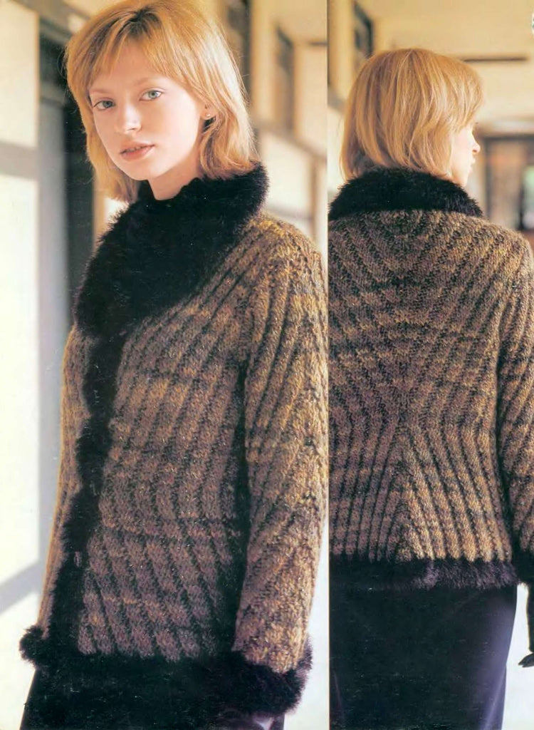 Modern knitting cardigan pattern