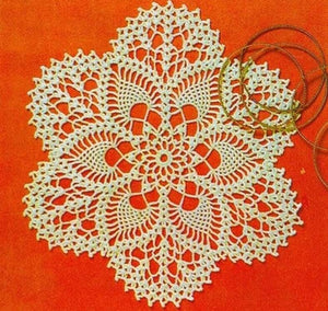 Simple round crochet doily pattern