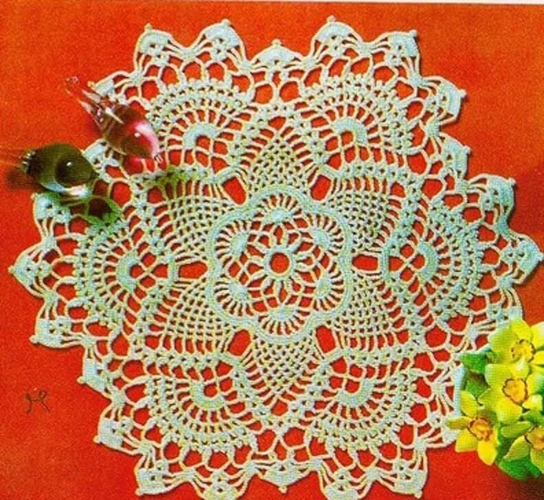 Pineapple crochet doily pattern