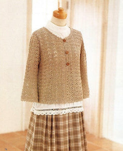 Beige crochet cardigan simple knitting pattern
