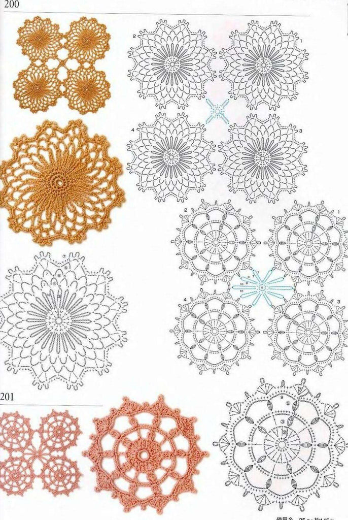 Round crochet motif patterns