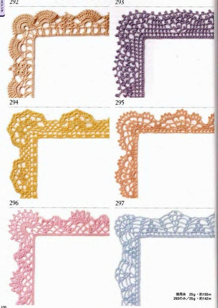 Modern crochet lace edging patterns