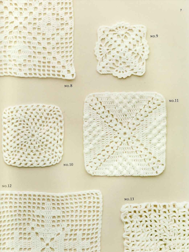 Crochet square motifs