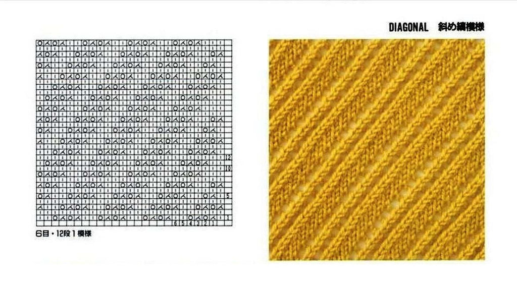 Easy diagonal knitting pattern