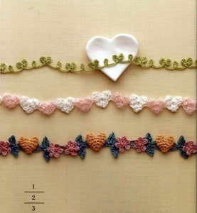 Hearts crochet lace pattern