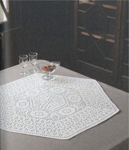 Stylish filet lace crochet doily