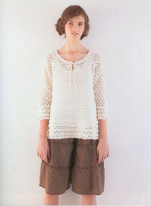 White crochet tunic for girl
