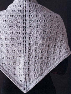 Gray shawl easy knitting pattern