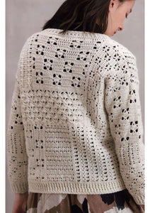 Cute crochet patchwork sweater