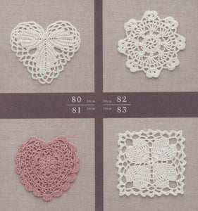 Small crochet heart doily designs