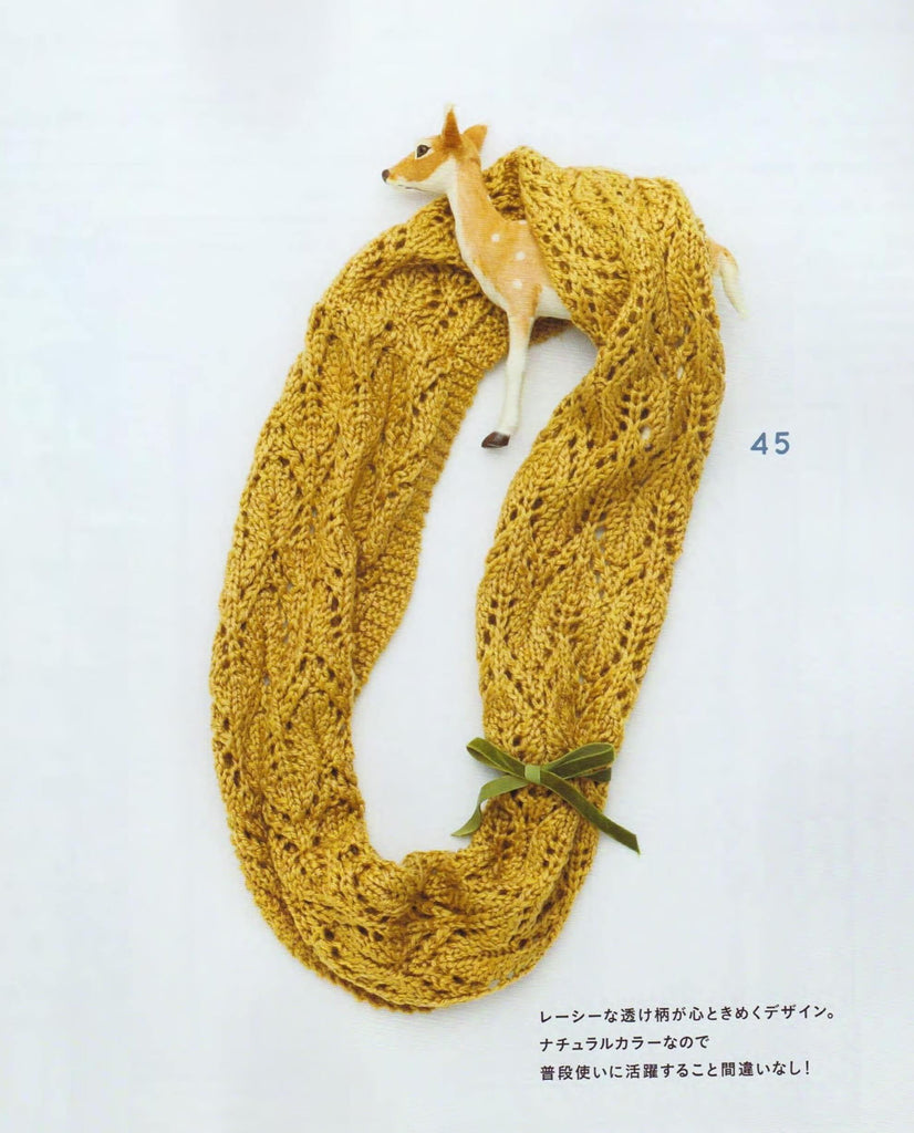 Cute yellow scarf knitting pattern