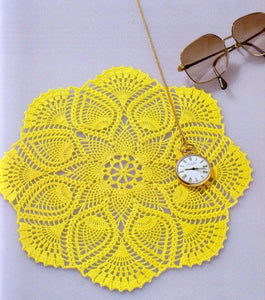 Pineapple round doily crochet pattern