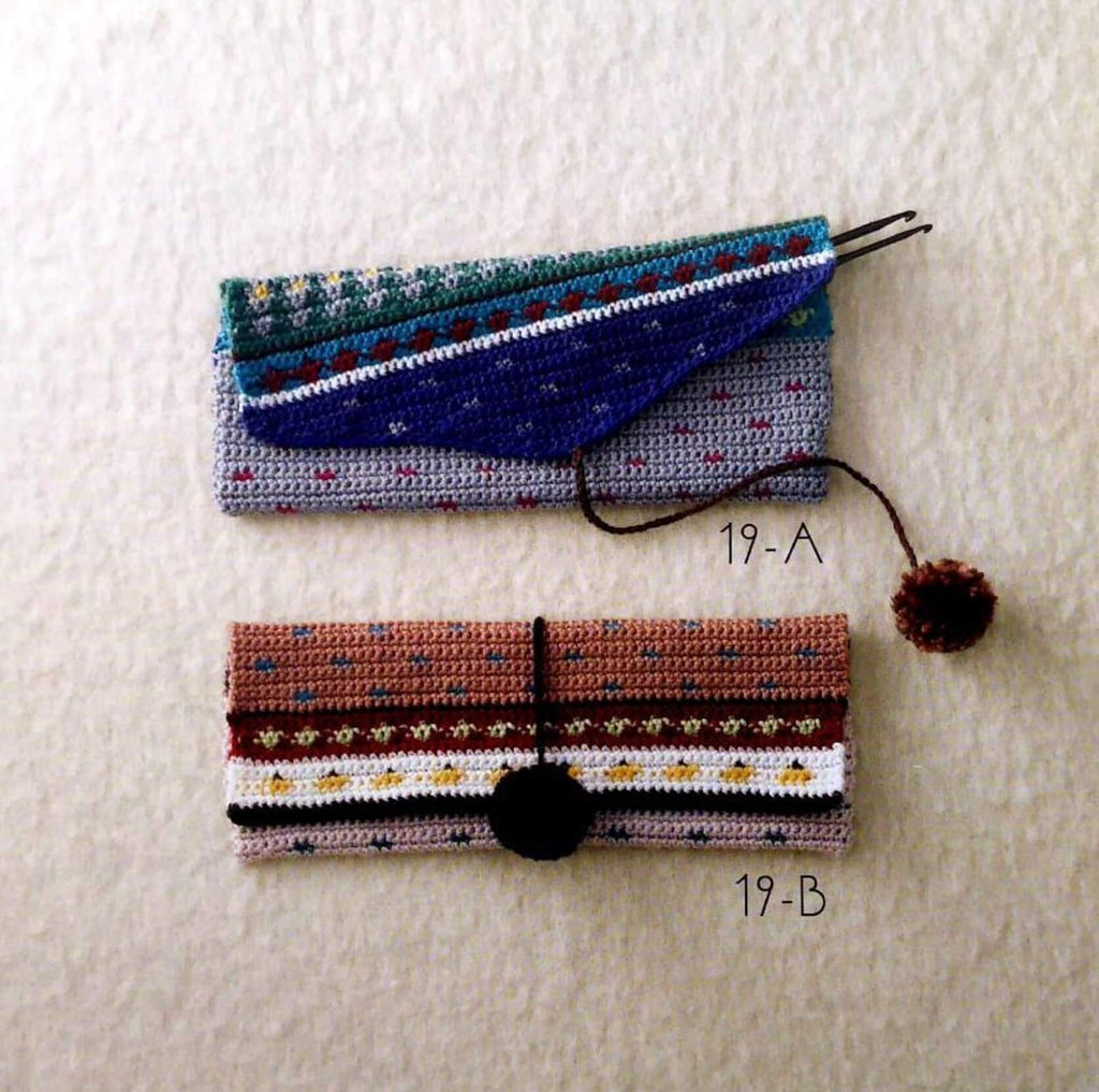 Cute crochet bag for needles and crochet hooks