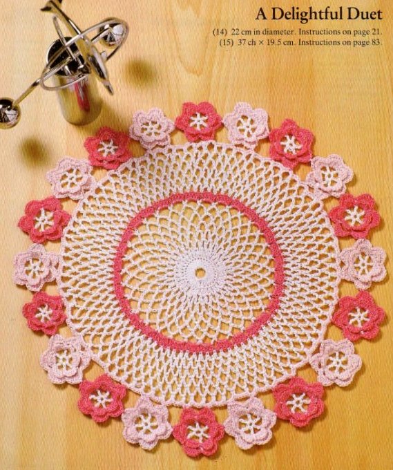 Flower crochet doily pattern