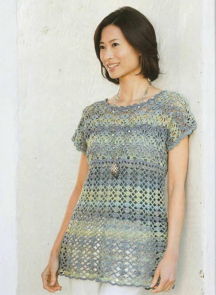 Grey summer tunic crochet pattern