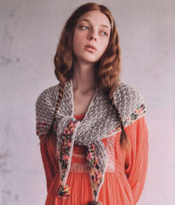 Triangle shawl easy knitting pattern