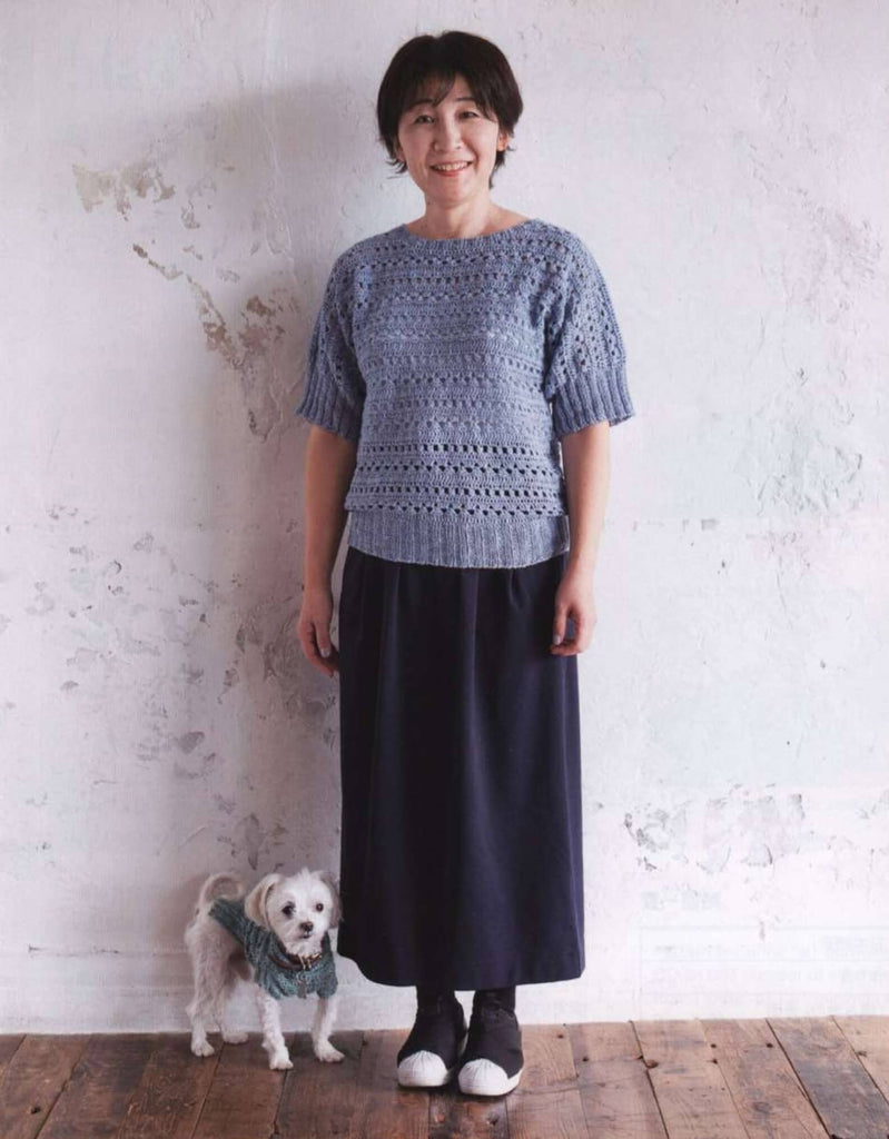 Easy blue crochet sweater pattern
