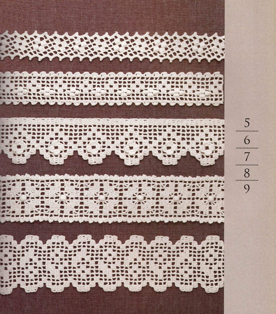 Elegant filet crochet lace patterns 5 easy designs