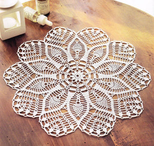 Beautiful round pineapple doily crochet pattern
