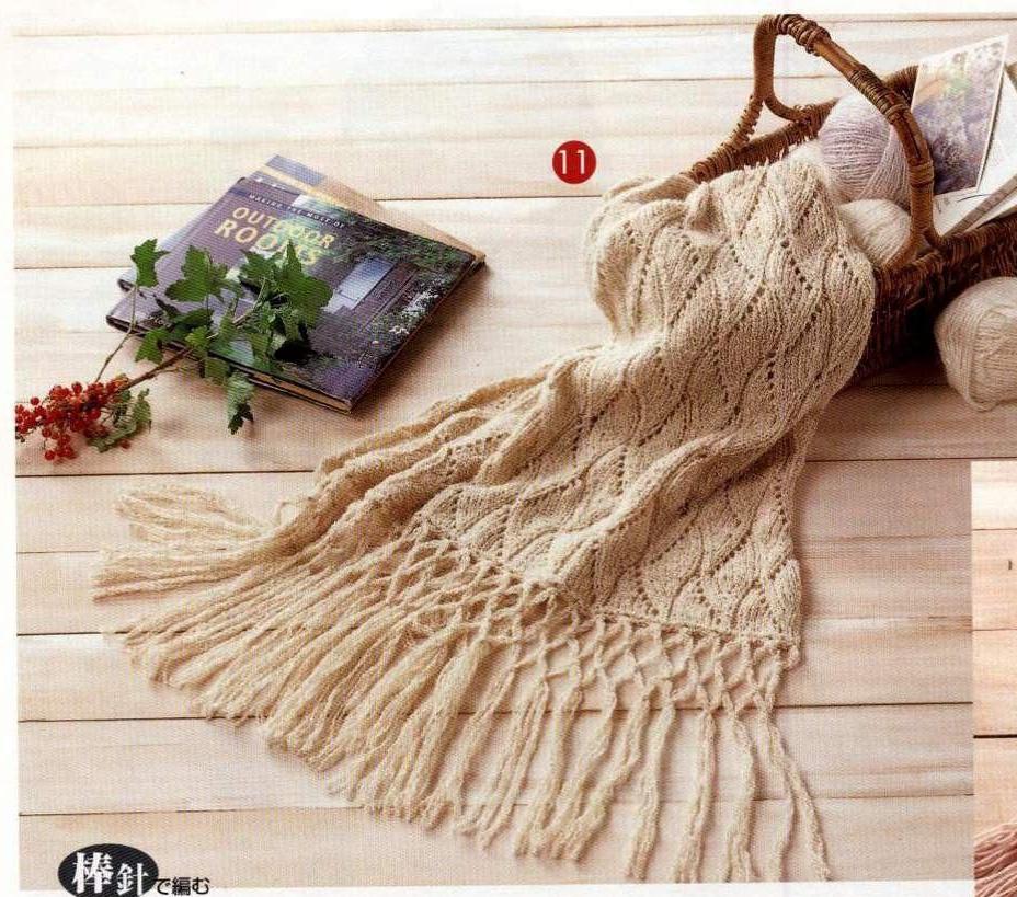 Lace scarf knitting pattern
