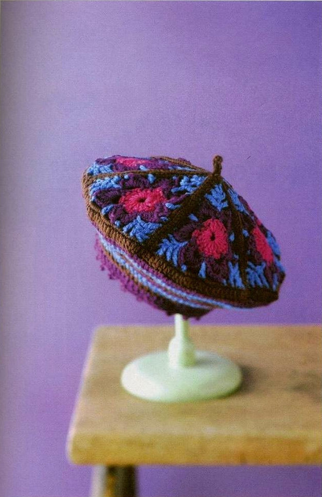 Easy crochet motifs beret