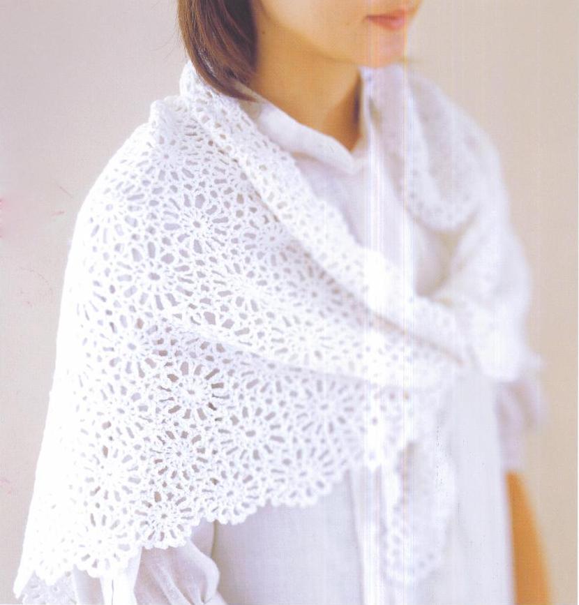 White crochet shawl pattern