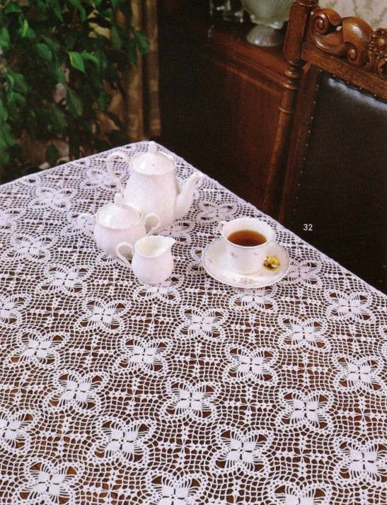 Elegant motifs table cloth crochet pattern